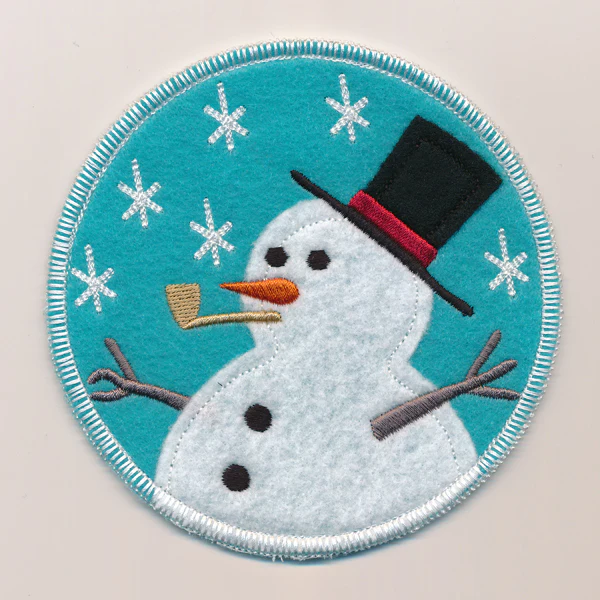 Winter Coaster - Snowman with Hat (In-the-Hoop) - Image 3