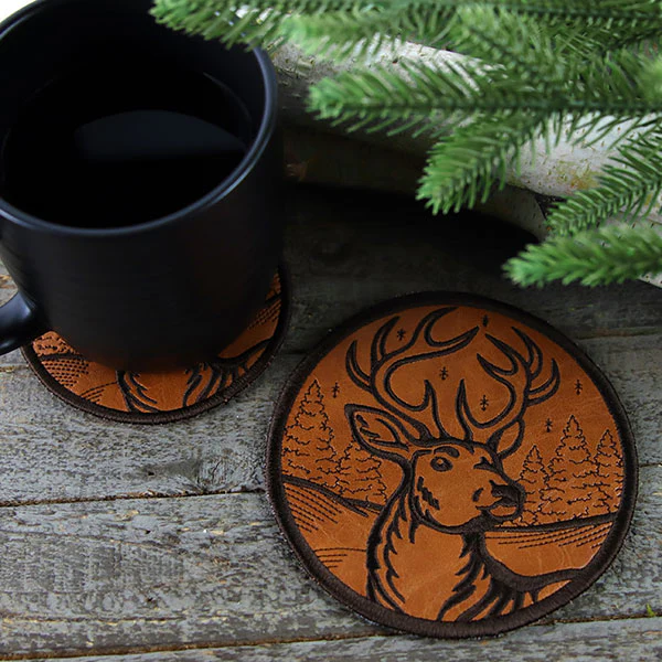 Winter Deer Coaster (In-the-Hoop) - Image 4