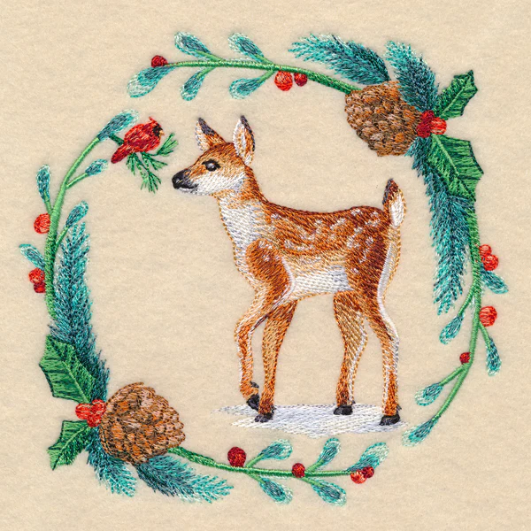 Winter Fawn in Watercolor - Image 3