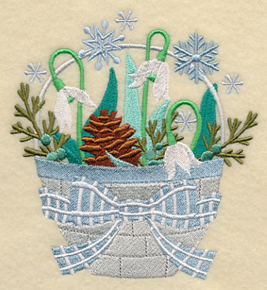 Winter Flower Basket 1 - Image 2