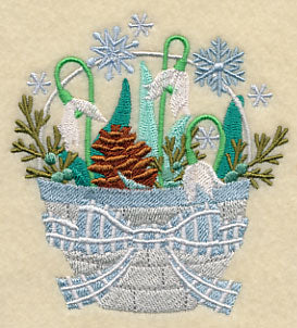 Winter Flower Basket 1 - Image 3