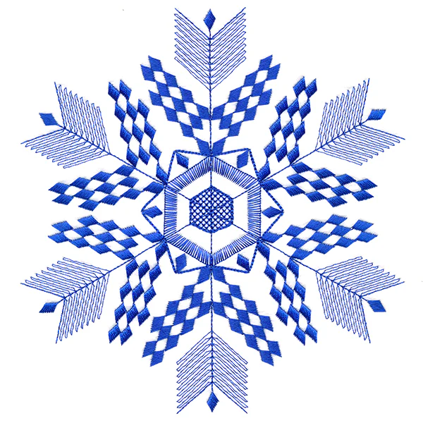 Winter Folk Art Snowflake 2 - Image 5