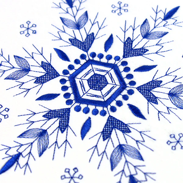 Winter Folk Art Snowflake 3 - Image 4