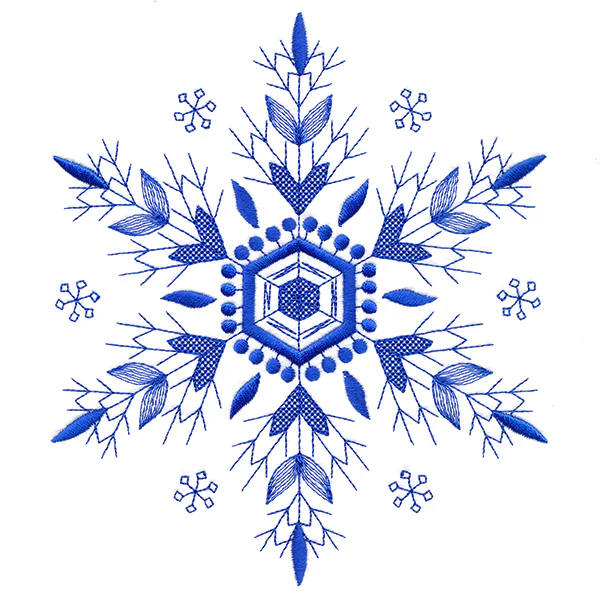 Winter Folk Art Snowflake 3 - Image 9