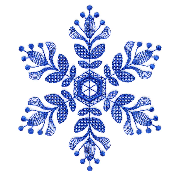 Winter Folk Art Snowflake 4 - Image 7