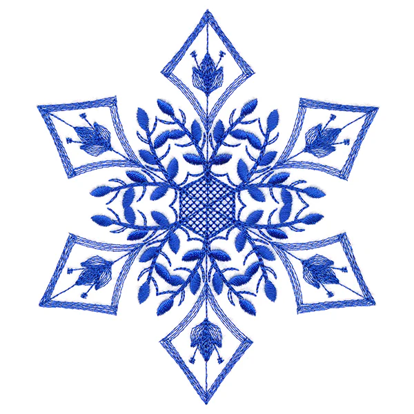 Winter Folk Art Snowflake 5 - Image 2