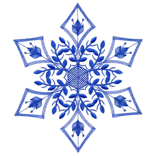 Winter Folk Art Snowflake 5 - Image 5