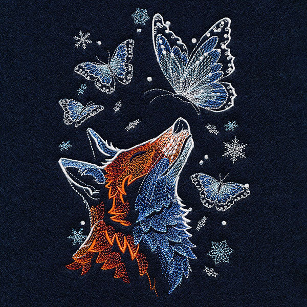 Winter Fox with Butterflies - Image 5