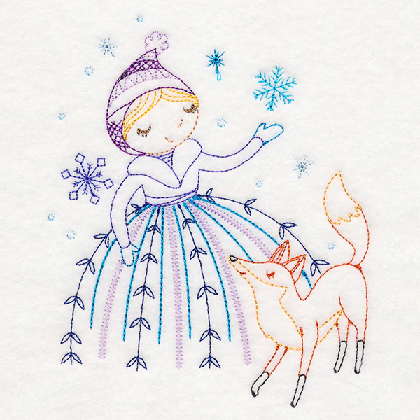 Winter Friends - Girl with Fox - Image 2