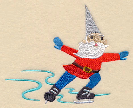 Winter Gnome Ice Skating - Image 2
