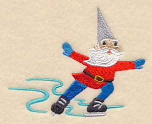 Winter Gnome Ice Skating - Image 3