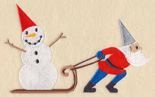 Winter Gnome Pulling Sled - Image 2
