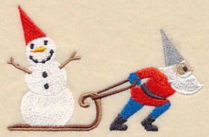 Winter Gnome Pulling Sled - Image 3