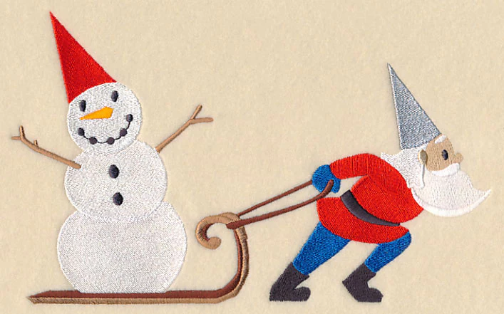 Winter Gnome Pulling Sled - Image 4