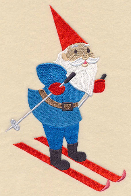 Winter Gnome Skiing