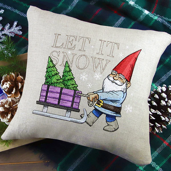 Winter Gnome with Tree Sled - Image 14