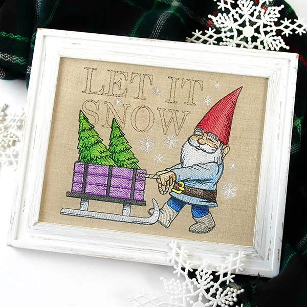 Winter Gnome with Tree Sled - Image 3