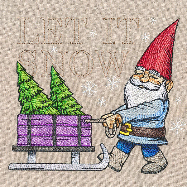 Winter Gnome with Tree Sled - Image 4