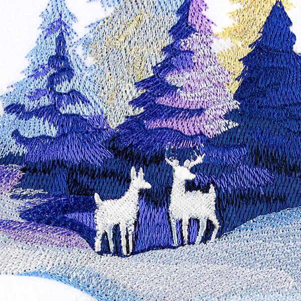 Winter in the Forest Cabin Scene Border - Image 8