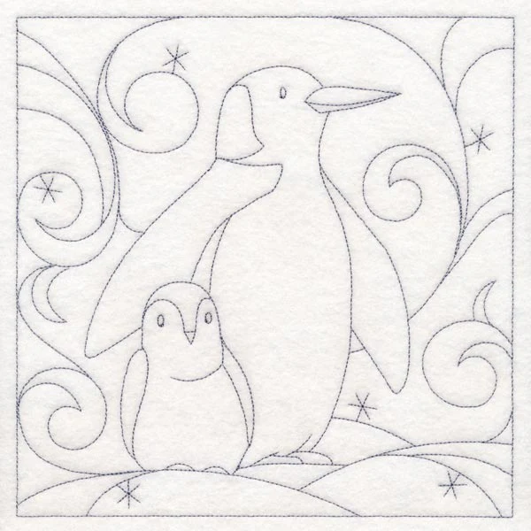 Winter Quilting - Penguin (Double Run)