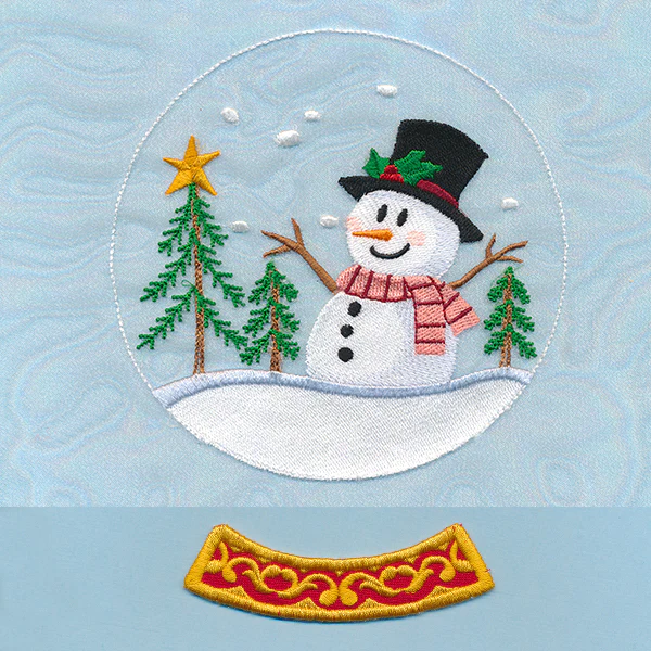 Winter Scene Snowglobe (Organza) - Image 4