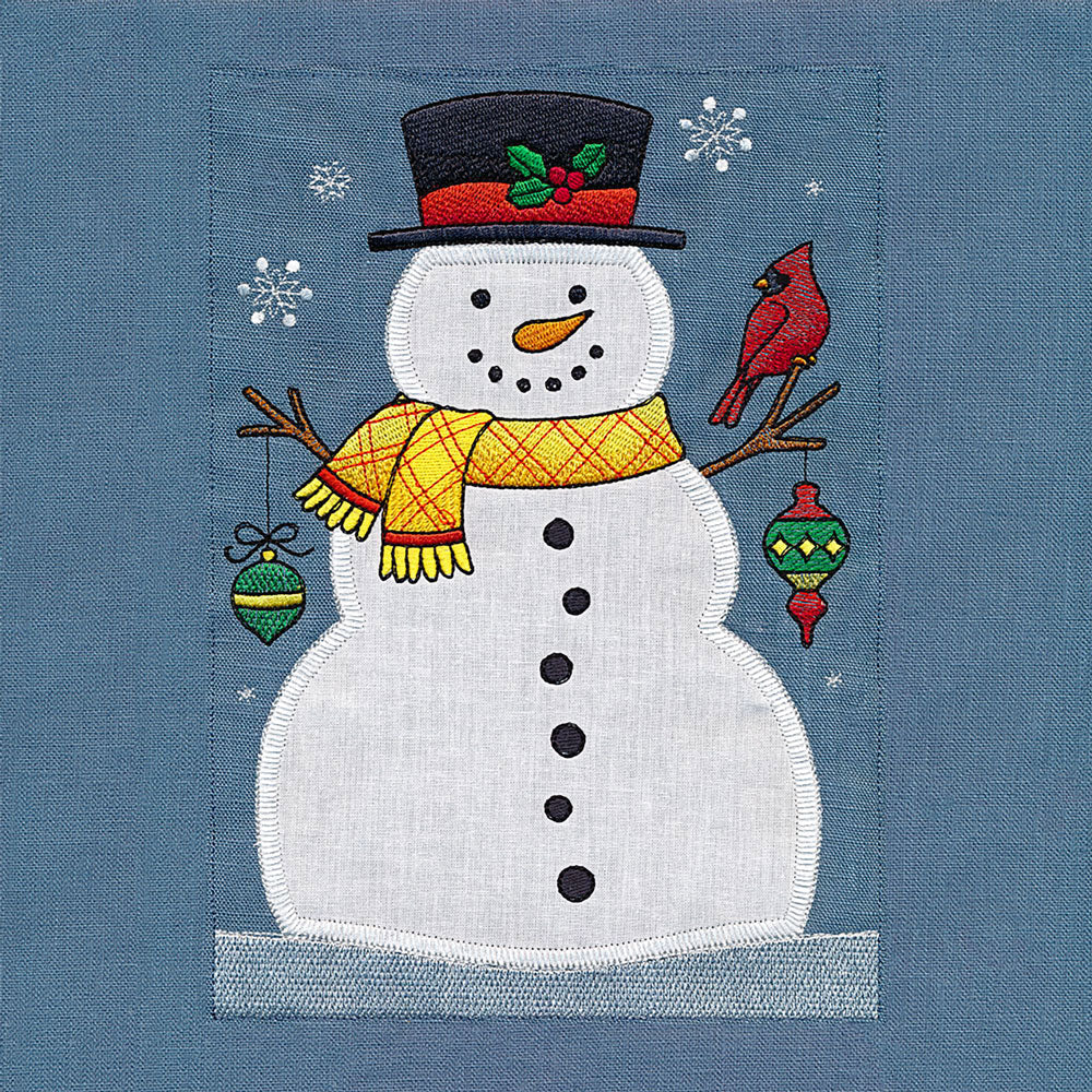 Winter Snowman Build-A-Scene Square 1 (Applique) - Image 3