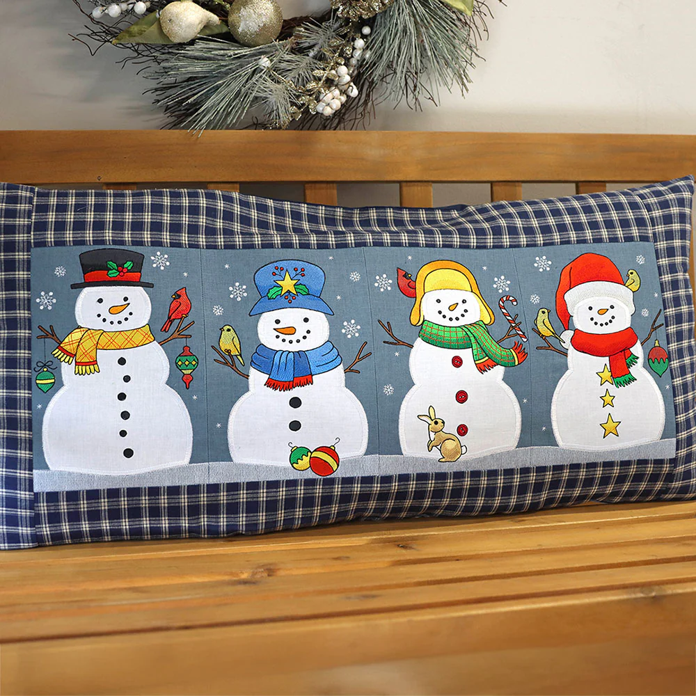 Winter Snowman Build-A-Scene Square 3 (Applique) - Image 2