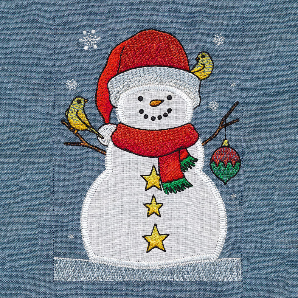 Winter Snowman Build-A-Scene Square 4 (Applique) - Image 3