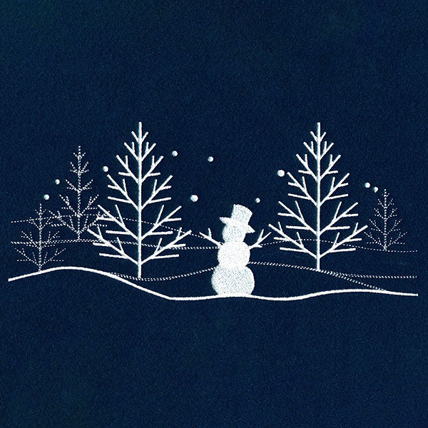 Winter Snowman Scene Border - Image 2
