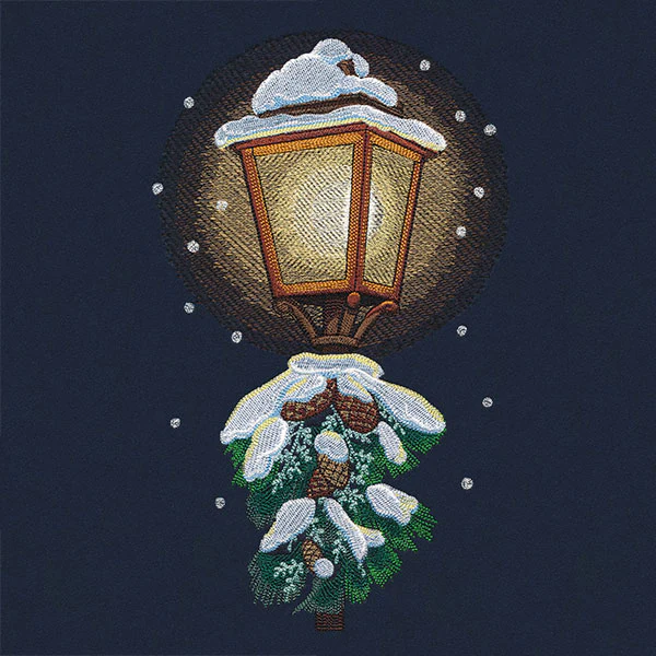 Winter Walk at Midnight Lamppost - Image 5