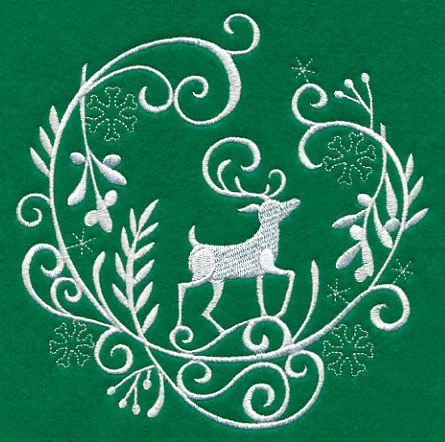 Winter Wonderland Deer (Whitework) - Image 3