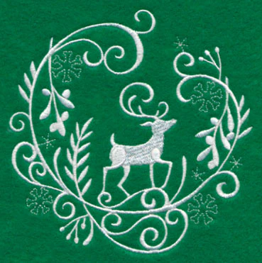 Winter Wonderland Deer (Whitework) - Image 4