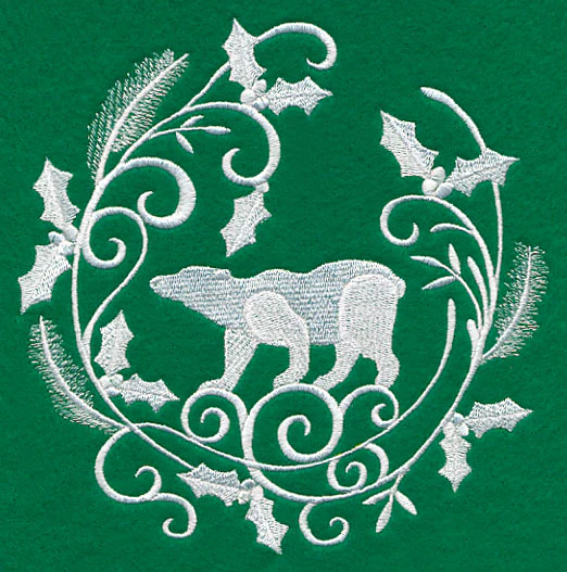 Winter Wonderland Polar Bear (Whitework) - Image 2
