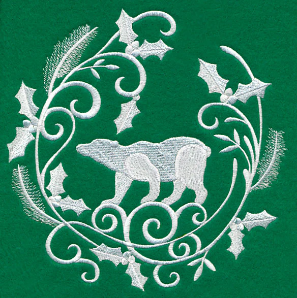Winter Wonderland Polar Bear (Whitework) - Image 6