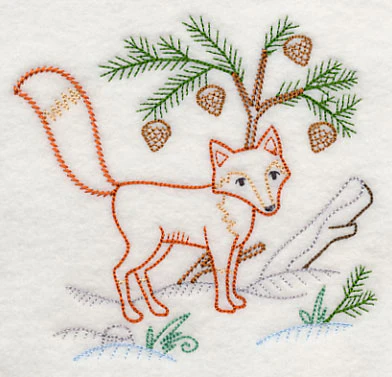 Winter Woodland Fox (Vintage) - Image 4