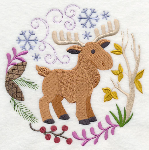 Winter Woodland Moose - Image 2