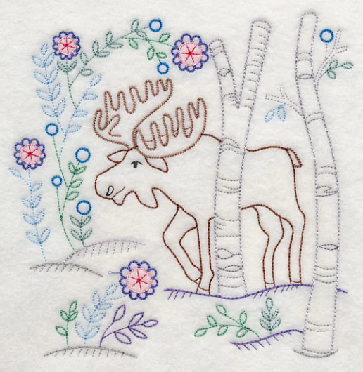 Winter Woodland Moose (Vintage) - Image 2