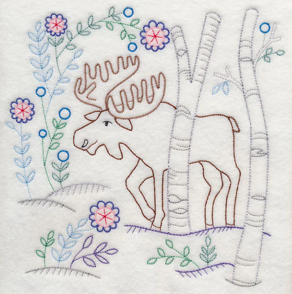 Winter Woodland Moose (Vintage) - Image 5