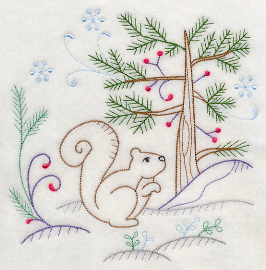 Winter Woodland Squirrel (Vintage) - Image 2