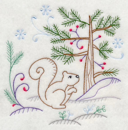 Winter Woodland Squirrel (Vintage) - Image 3
