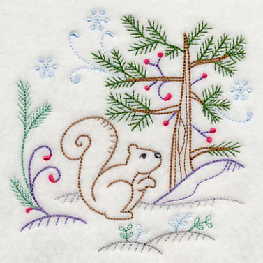 Winter Woodland Squirrel (Vintage) - Image 4