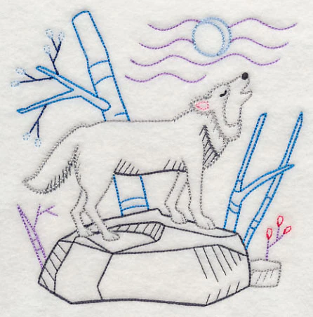 Winter Woodland Wolf (Vintage) - Image 3