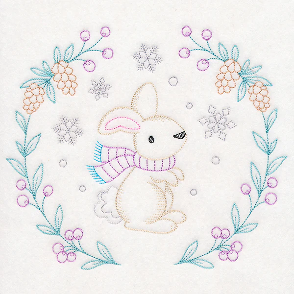 Winter Woodland Wreath - Bunny (Vintage) - Image 5