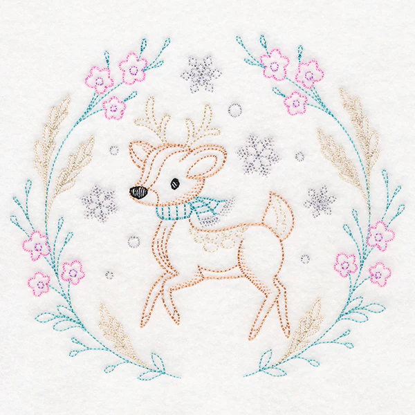 Winter Woodland Wreath - Deer (Vintage) - Image 2
