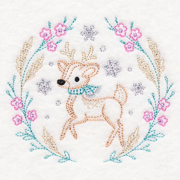 Winter Woodland Wreath - Deer (Vintage) - Image 4