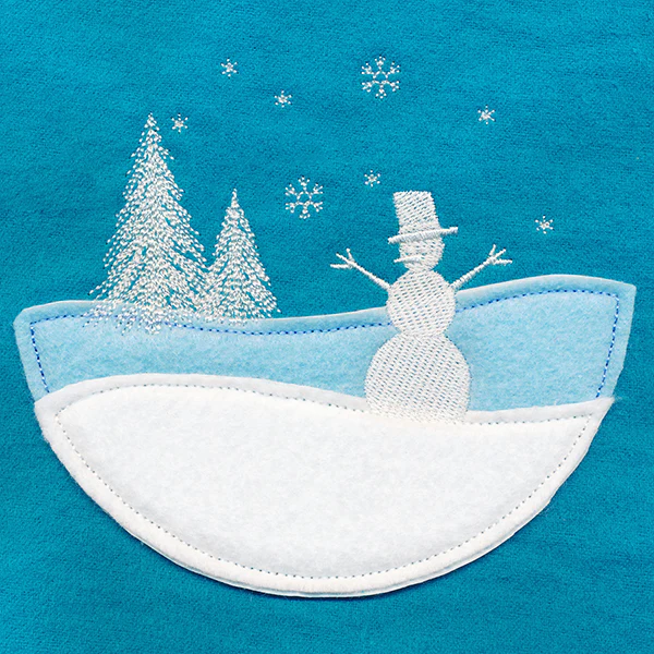 Wintertide Snowman Scene (Applique) - Image 5