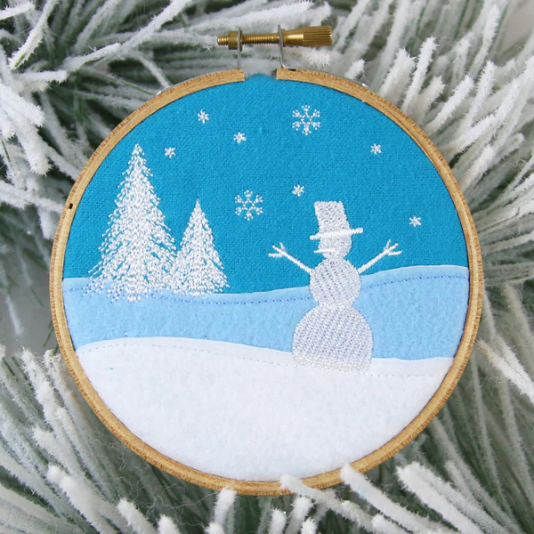 Wintertide Snowman Scene (Applique) - Image 6
