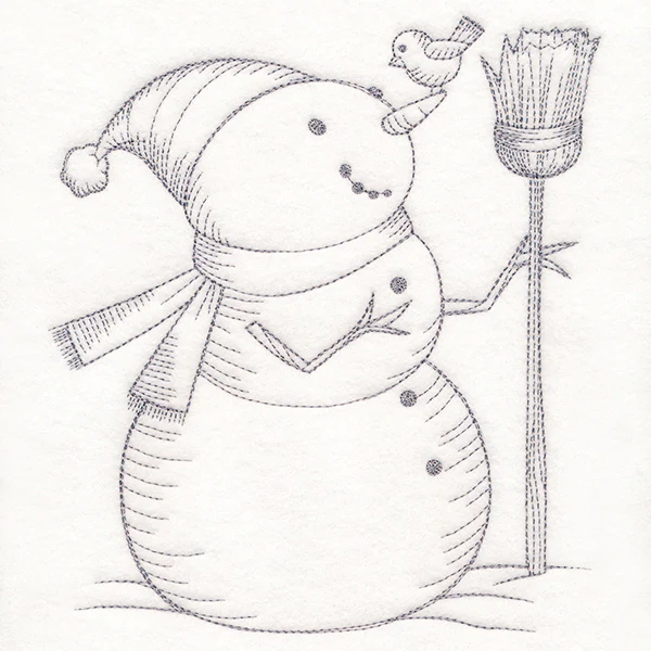 Wintertide Snowy Friends Etching