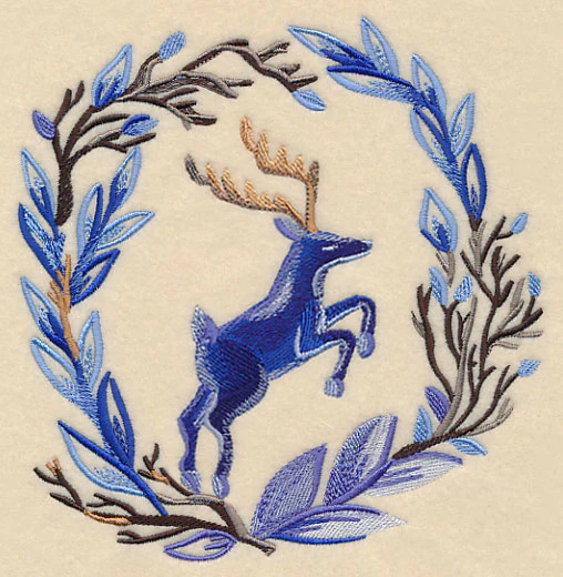 Wintry Deer Wreath in Watercolor - Image 2