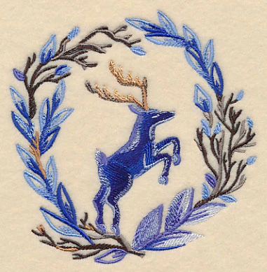 Wintry Deer Wreath in Watercolor - Image 4